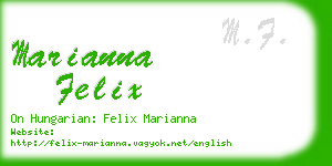 marianna felix business card